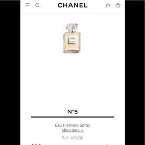 No 5 Chanel Paris EAU Première 1.2fl oz